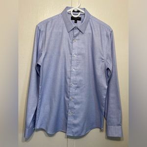 Banana Republic Oxford Shirt Mens Size-M Blue White Button Up Long Sleeve Casual